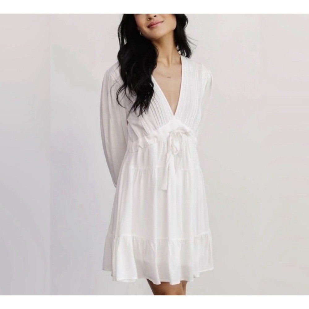 Baltic Born Amelia‎ Mini Dress White Lace Gauze Boho Bridal Romantic Large NEW